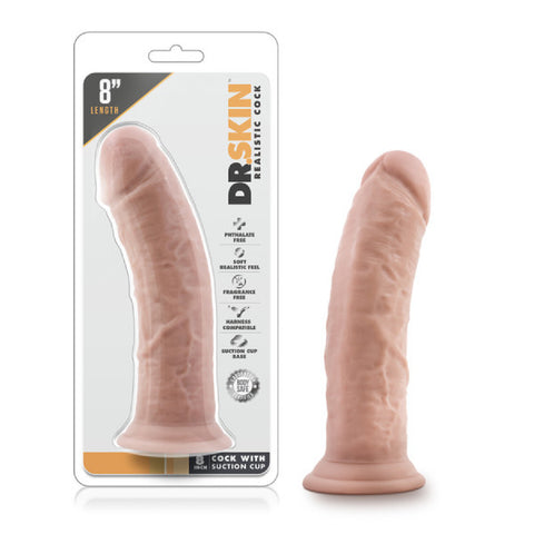 8" Cock With Suction Cup (Vanilla)