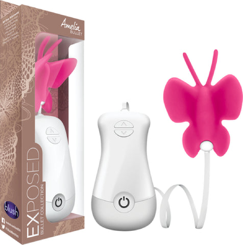 Exposed Amelia Bullet Butterfly Pleasure Sext Toy Multi Function Rasberry