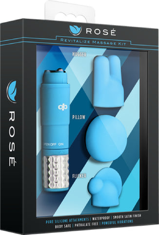 Revitalize Massage Kit Multi Function Vibrator Sex Toy Adult Pleasure (Blue)