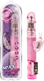 Luxe Butterfly Stroker Mini Multi Speed Vibrator Dildo Pleasure Sex Toy Adult (Pink)
