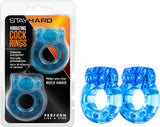 Vibrating Cockring (2 Pack) (Blue) Vibrator Sex Toy Adult Orgasm