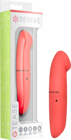 Revive G Tease Quiet Vibrator Pleasure Sex Adult Toy Fuzzy Navel Orange