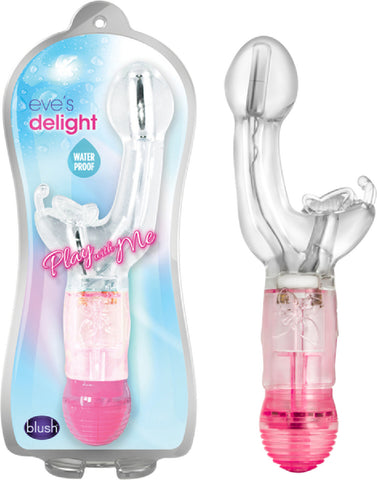 Eve's Delight Multi Dual Vibrating Speed Vibrator Dildo PLeasure Sex Toy Adult (Clear)