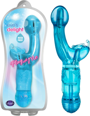 Eve's Delight Multi Dual Vibrating Speed Vibrator Dildo PLeasure Sex Toy Adult (Blue)