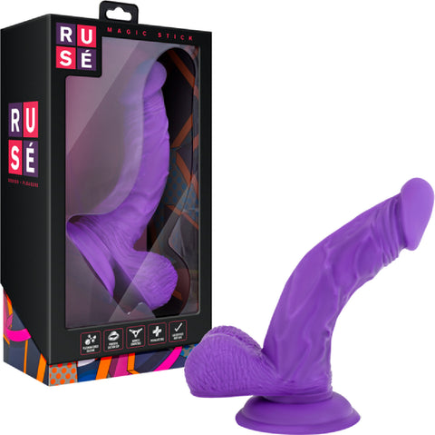 Magic Stick Dildo Dong Suction Cup Sex Toy Adult Pleasure (Purple)