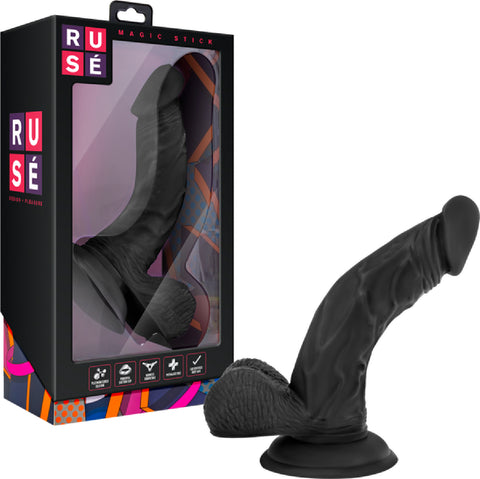 Magic Stick Dildo Dong Suction Cup Sex Toy Adult Pleasure (Black)