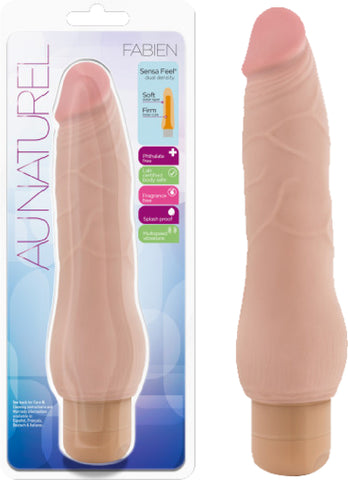 Au Naturel Fabien Multi Speed Vibrator Dildo Pleasure Sex Toy Adult Beige Flesh