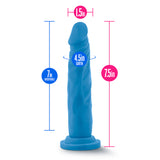 Neo Dual Density Cock Neon 7.5in Blue