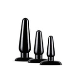 Anal Adventures 3Pc Basic Plug Kit Black