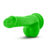 Neo Dual Density Cock With Balls 6 Inch Neon Green