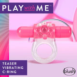 Play with Me Teaser Vibrating Cock Ring Pink