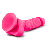 Neo Dual Density Cock With Balls 7.5in Neon Pink