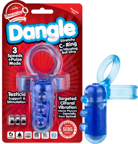 Dangle Stretchy C-Ring (Blue) Sex Toy Adult Pleasure