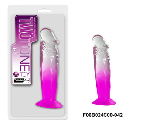 Two Tone 7 Inch Suction Base Dildo Sex Toy Adult Orgasm