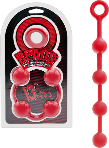 Beads 13" (Red) Anal Sex Toy Adult Pleasure