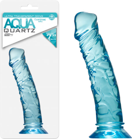 Quartz 7" Dong - Aqua (Blue)Dildo Sex Adult Pleasure Orgasm