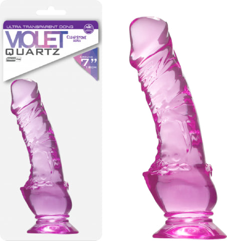 Quartz 7" Geisha Dong - Violet (Lavender) Dildo Sex Adult Pleasure Orgasm
