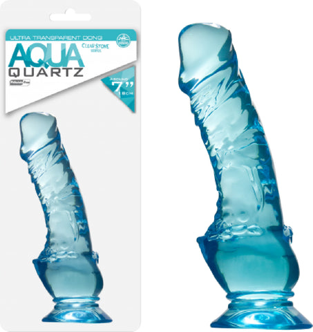 Quartz 7" Geisha Dong - Aqua (Blue) Dildo Sex Adult Pleasure Orgasm
