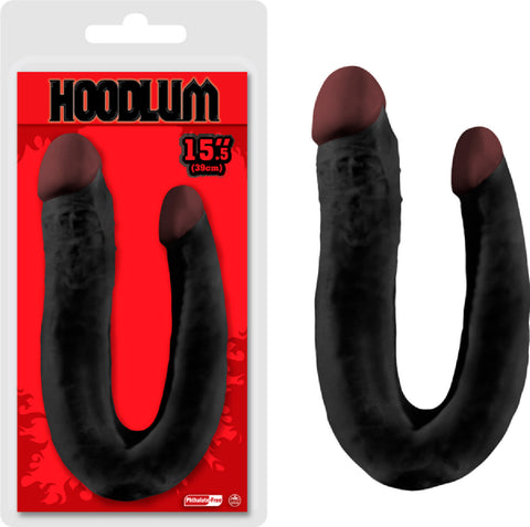 15.5" Double Dong Sex Toy Adult Pleasure (Black)