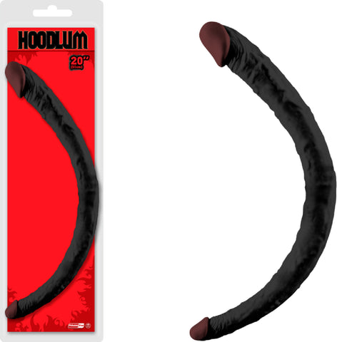 20" Double Dong Sex Toy Adult Pleasure (Black)