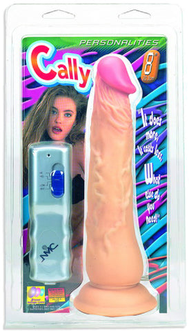 Vibrating Cally Dong 8" (Flesh) Vibrator Sex Toy Adult Orgasm