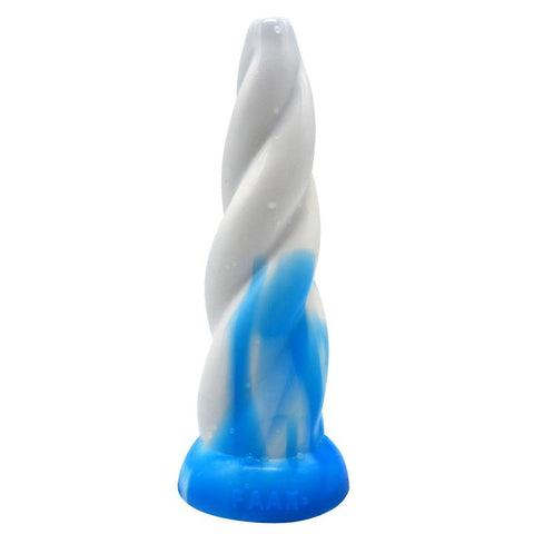 Swirl Dildo Blue/White