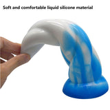 Swirl Dildo Blue/White