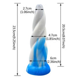 Swirl Dildo Blue/White