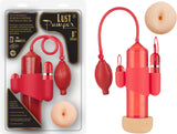 Lust Pumper 8" Vibrating Pump W/ Gauge (Ass) (Red) Sex Toy Adult Pleasure