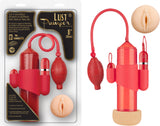 Lust Pumper 8" Vibrating Pump W/ Gauge (Vagina) (Red) Sex Toy Adult Pleasure