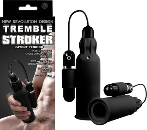 Tremble Stroker - Silicone Masturbator (Black)