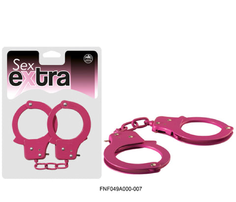 Metal Hand Cuffs (Pink) Sex Toy Adult Pleasure