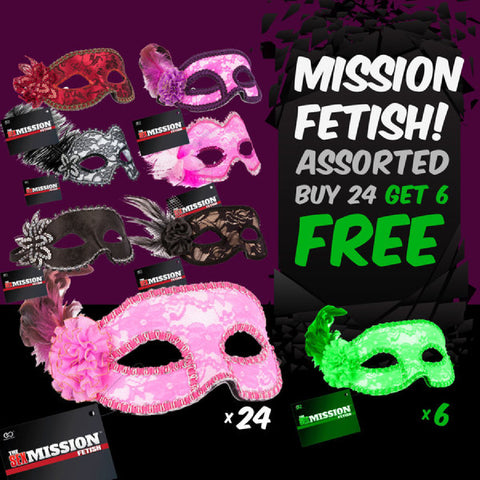Masquerade Masks (Buy 24 Asst Get 6 Free)