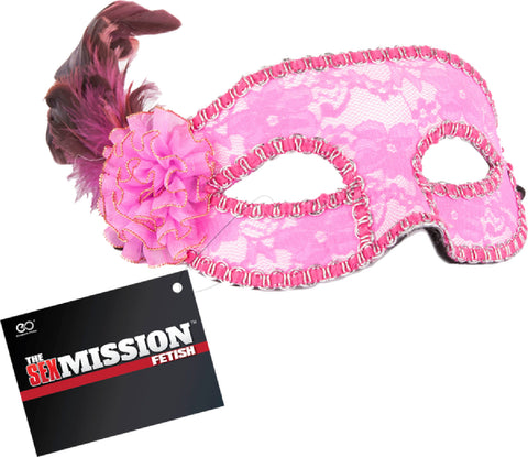 Feathered Masquerade Masks (Pink) Sex Toy Adult Pleasure