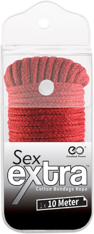 10m Cotton Bondage Rope (Red) Sex Toy Adult Pleasure