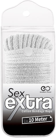 10m Cotton Bondage Rope (White) Sex Toy Adult Pleasure