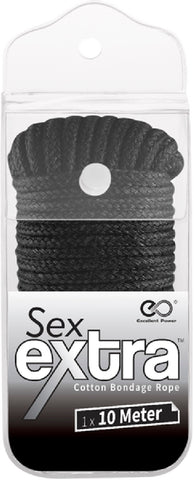 10m Cotton Bondage Rope (Black) Sex Toy Adult Pleasure