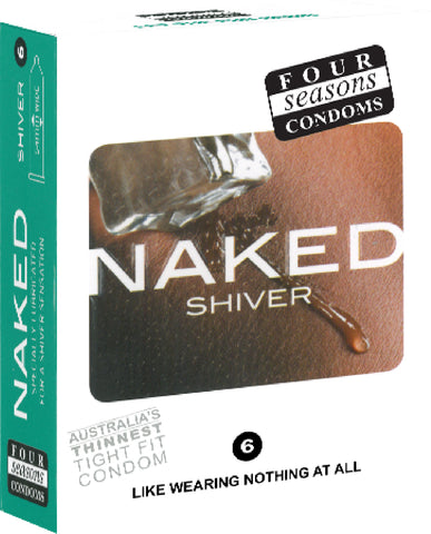 Naked Shiver 6's Pleasure Adult Condom Safe Sex