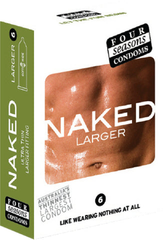 Naked Larger 6's Pleasure Adult Condom Safe Sex