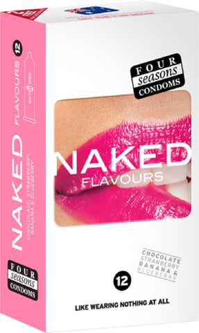 Naked Flavours 12's Pleasure Adult Condom Safe Sex