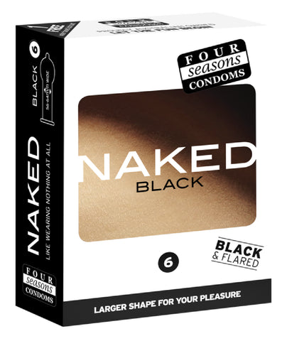 Naked Black 6's Pleasure Adult Condom Safe Sex