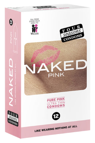 Naked Pink 12's Pleasure Adult Condom Safe Sex