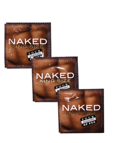 Naked King Size 144's Pleasure Adult Condom Safe Sex