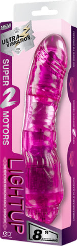 Rechargeable Vibrator 8" (Pink) Vibrator Dildo Sex Adult Pleasure Orgasm