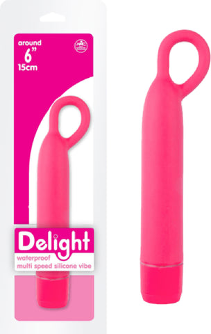 Delight - 6" Waterproof Multispeed Silicone Vibe (Pink)