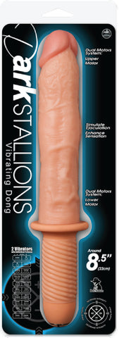 Dark Stallions 8.5" Vibrating Dong (Flesh) Sex Toy Adult Pleasure