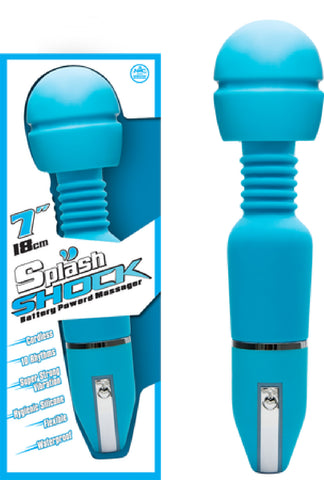 Splash Shock Silicone Vibrator 7" (Blue) Sex Adult Pleasure Orgasm