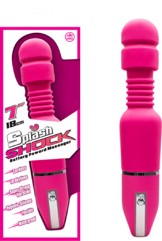 Splash Shock Silicone Vibrator 7" (Pink) Sex Adult Pleasure Orgasm