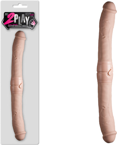 14.5" 2 Play Vibrating Double Dong (Flesh)