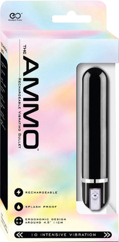 The Ammo - Rechargable Bullet (Black) Vibrator Sex Adult Pleasure Orgasm